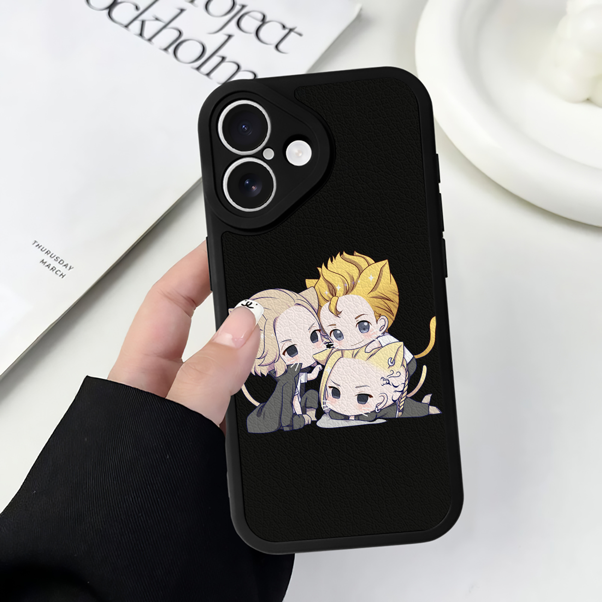 （画像用） 東京リベンジャーズ Tokyo Revengers 【iPhone 16シリーズ対応】シリコンスマホケース（レザー調） 材質：シリコン